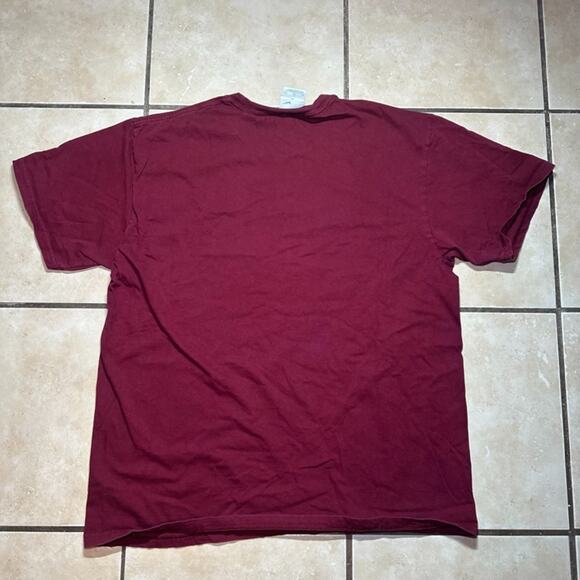 Vintage 2000's Nike Men’s Size XL Maroon Crewneck Blank T-Shirt Swoosh Logo Y2K - Picture 5 of 5